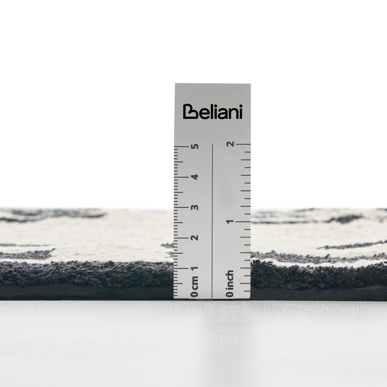 Covoraș de baie RISALU Negru/Bej 60 x 90 cm Bumbac [7]