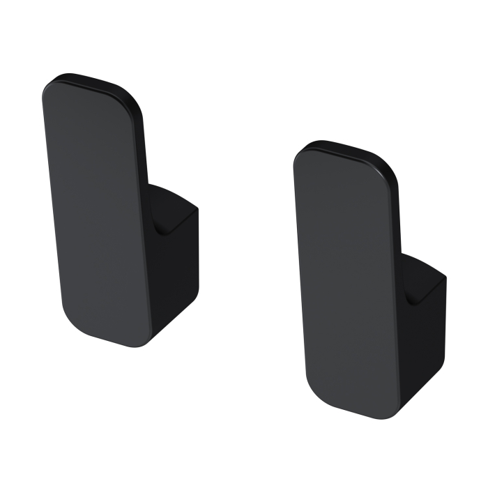 Cuier baie AM.PM Inspire 2.0 A50A35622, montaj pe perete, sistem fixare Power Kit inclus, cu 2 agatatori, negru mat [5]