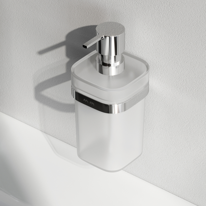 Dozator sapun lichid AM.PM Func A8F36900, sticla + metal, montaj suspendat, 200 ml [2]