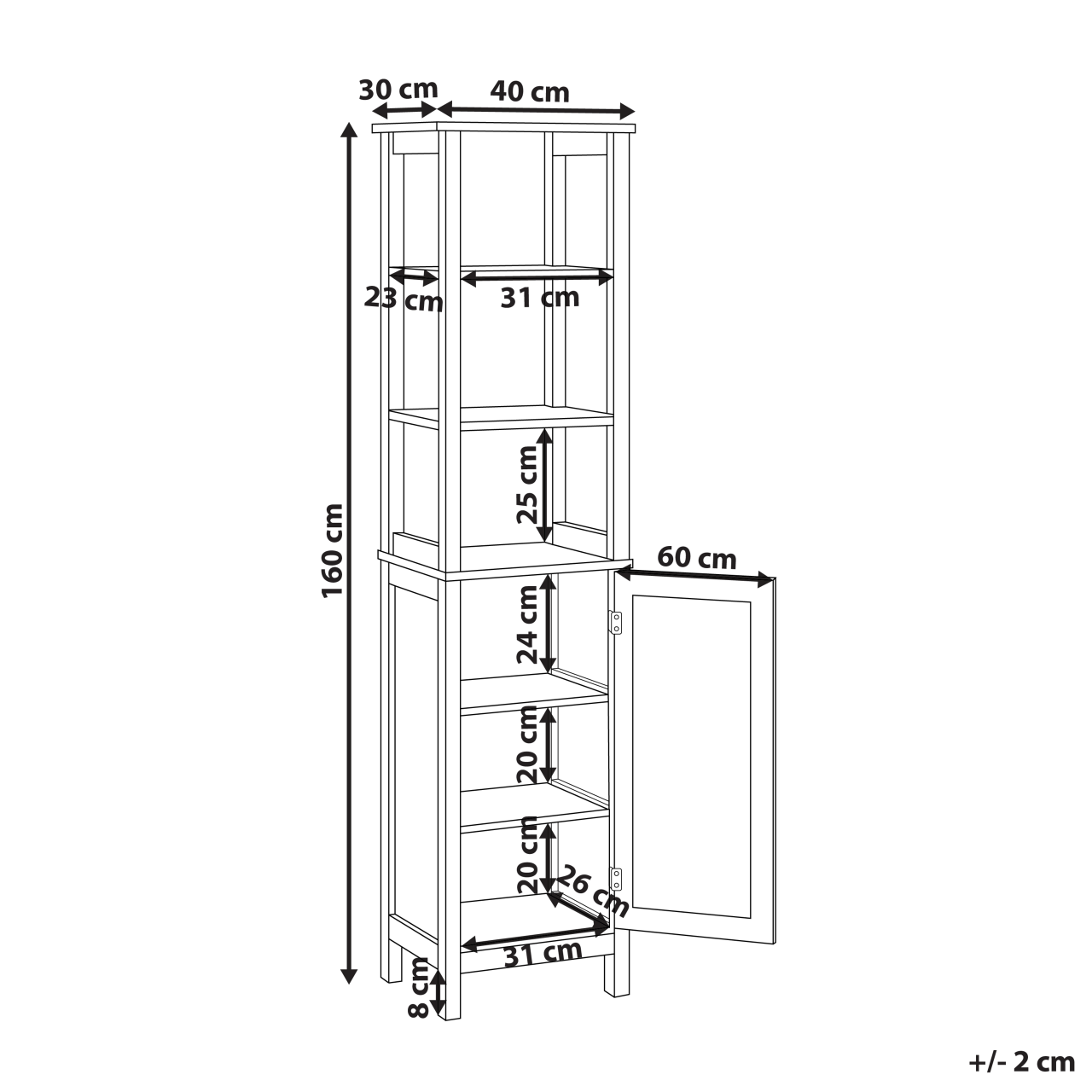 Bathroom cabinet ALAMOS 40 cm White [3]