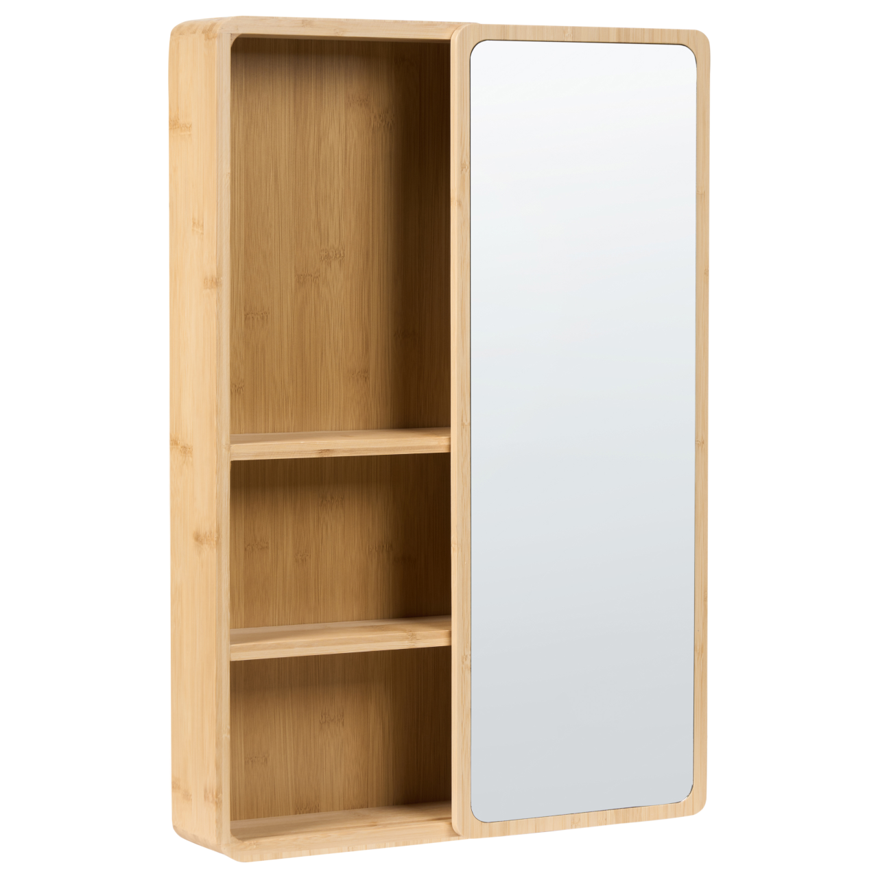 GUATAVITA wall-mounted bathroom cabinet with mirror 41 cm 61 cm Light brown [4]