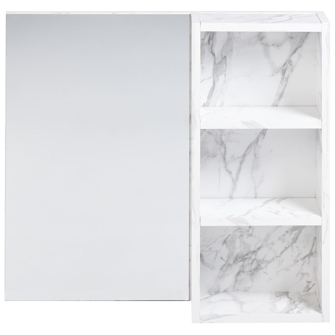 JOINVILLE wall-mounted bathroom cabinet with mirror 60 cm 54 cm Marble white [4]