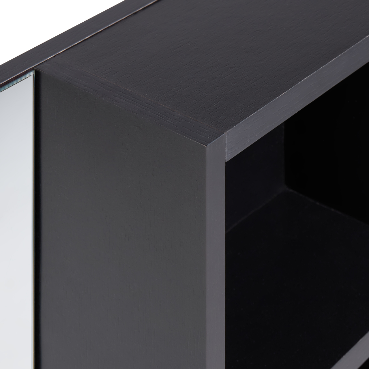 Wall-mounted Bathroom Cabinet with Mirror JOINVILLE 60 cm Black [6]