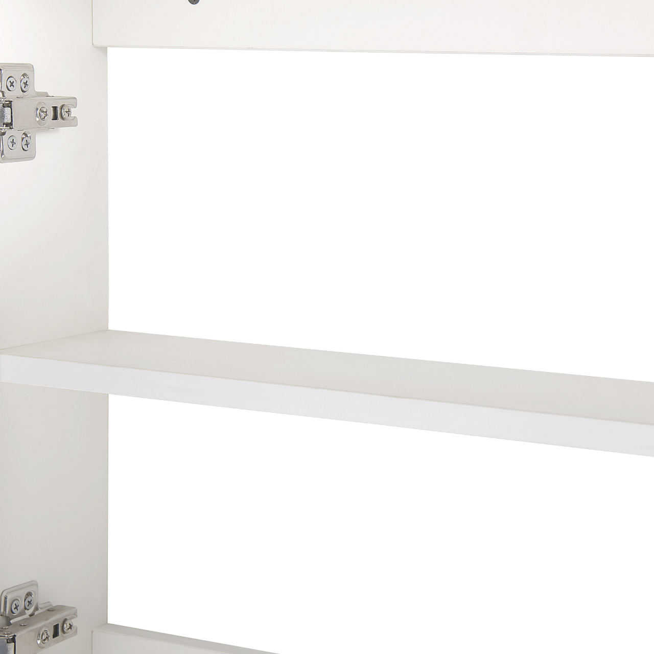 Wall-mounted bathroom cabinet with LED mirror JARAMILLO 60 cm 60 cm White [6]