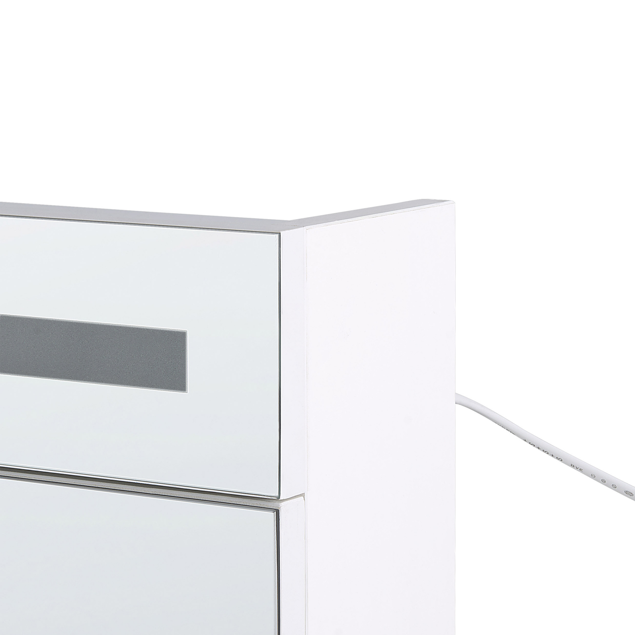 Wall-mounted bathroom cabinet with LED mirror JARAMILLO 60 cm 60 cm White [7]