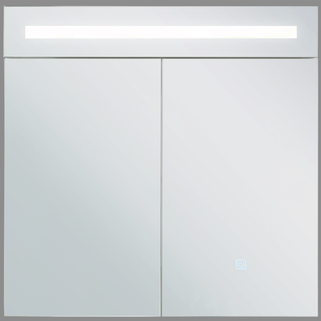 Wall-mounted bathroom cabinet with LED mirror JARAMILLO 60 cm 60 cm White [4]