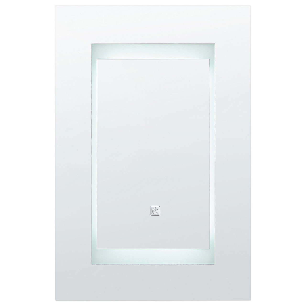 Wall-mounted Bathroom Cabinet with LED Mirror MALASPINA 40 cm 60 cm Black [5]
