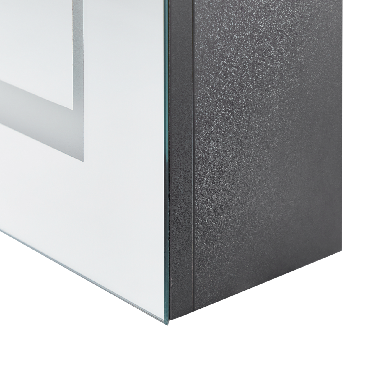 Wall-mounted Bathroom Cabinet with LED Mirror MALASPINA 40 cm 60 cm Black [8]