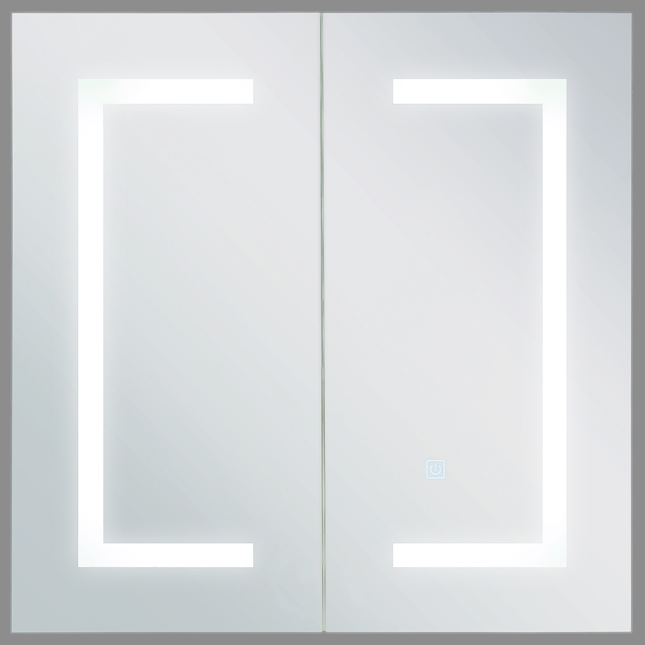 Dulap de baie suspendat cu oglindă LED MAZARREDO 60 cm 60 cm Alb [4]