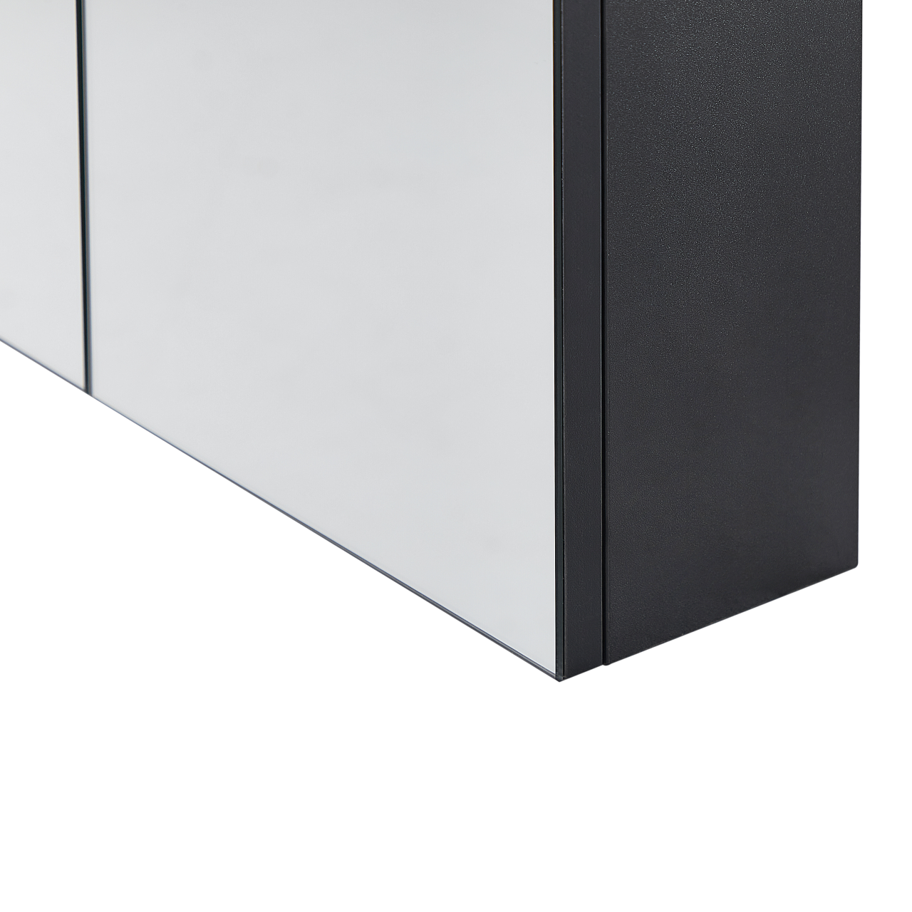 Dulap de baie suspendat cu oglindă NAVARRA 60 cm 60 cm Negru [6]