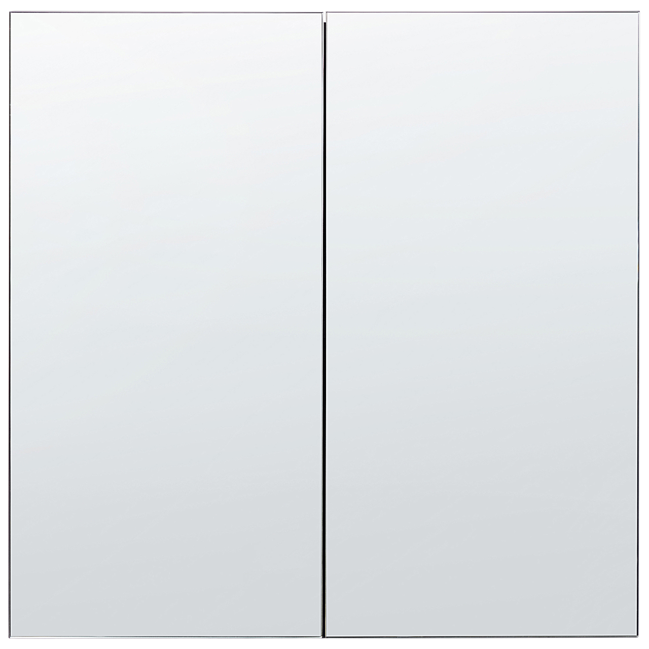 Suspended bathroom cabinet with mirror NAVARRA 60 cm 60 cm Black [5]