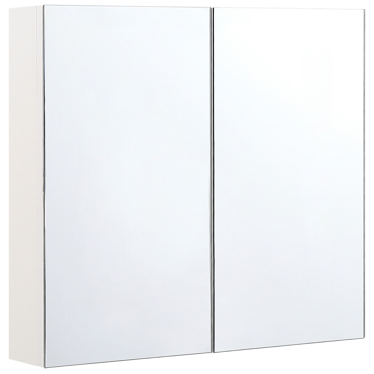 Bathroom Cabinet with Mirror NAVARRA 80 cm 70 cm White [2]