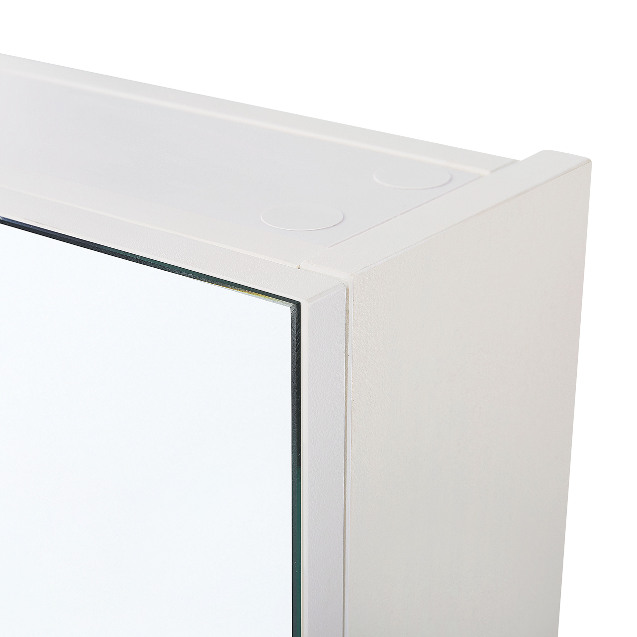 Bathroom Cabinet with Mirror NAVARRA 80 cm 70 cm White [8]