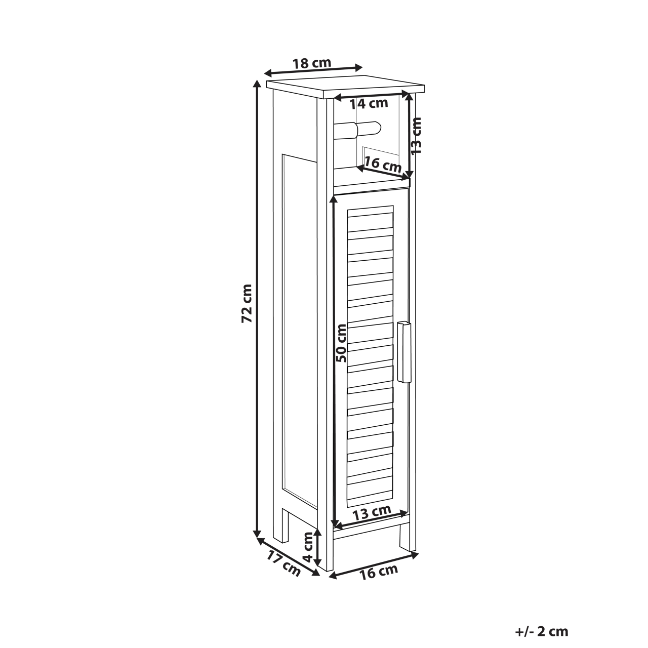 Toilet paper cabinet OLATHE Bamboo wood Light brown [3]