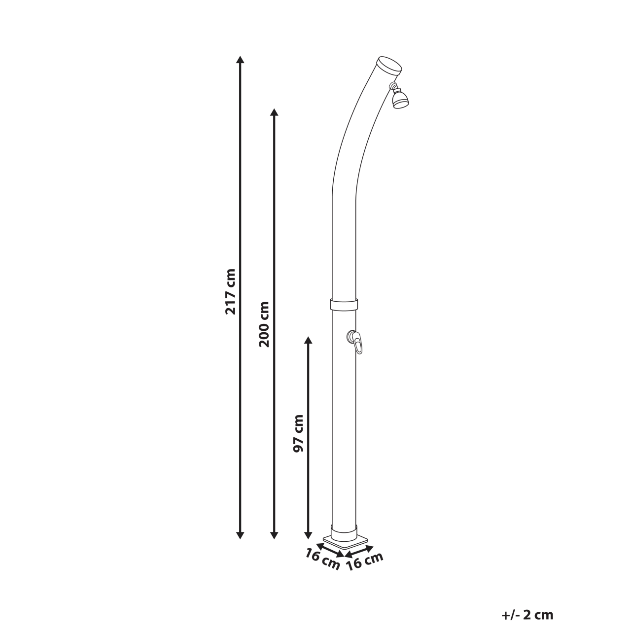 ENGABAO Portable Solar Garden Shower Black [3]