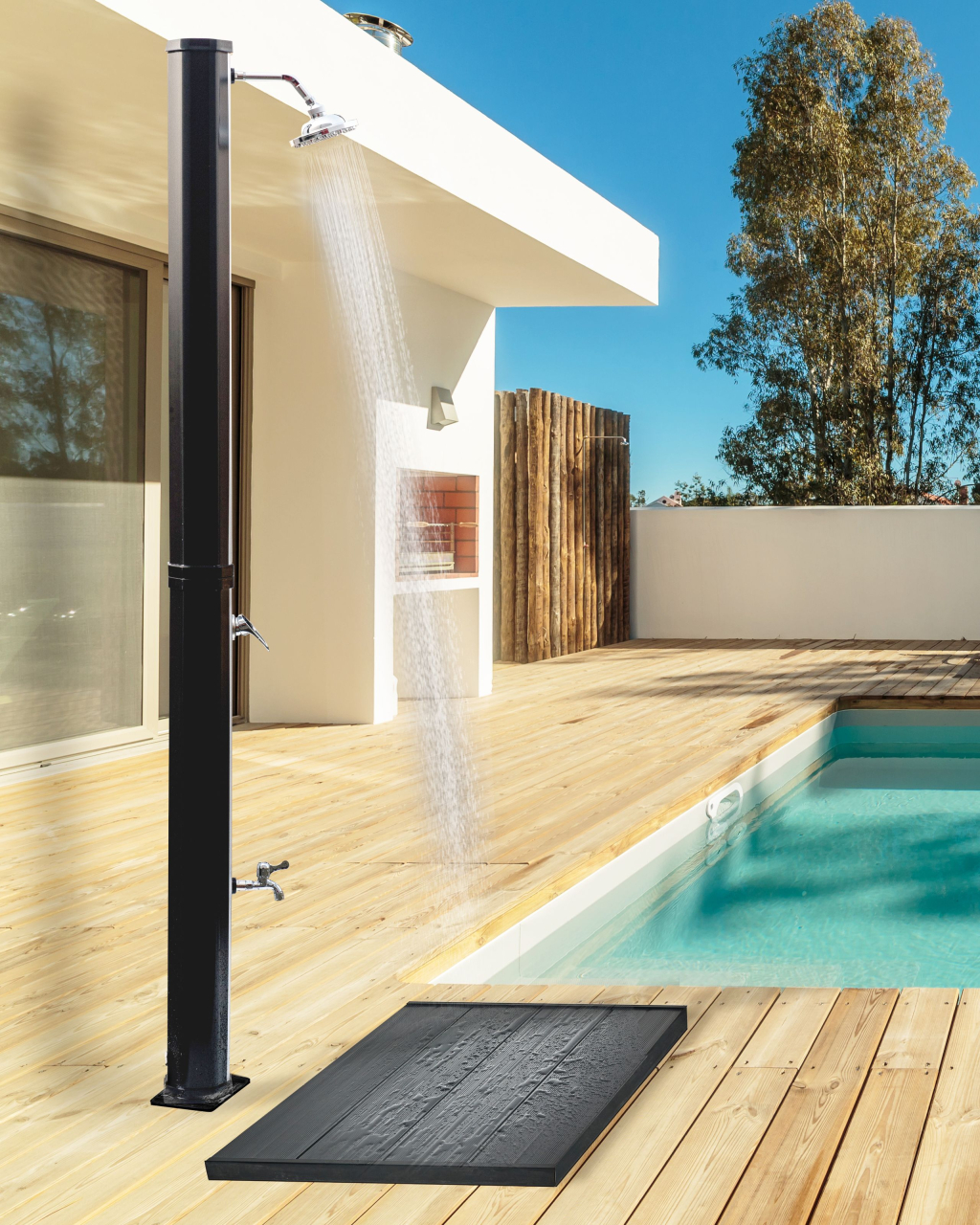 TOPOCALMA portable solar garden shower Silver [1]