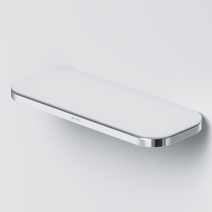 Etajera baie din metal si plastic AM.PM Func A8F37600, finisaj alb + cromat, un raft [5]