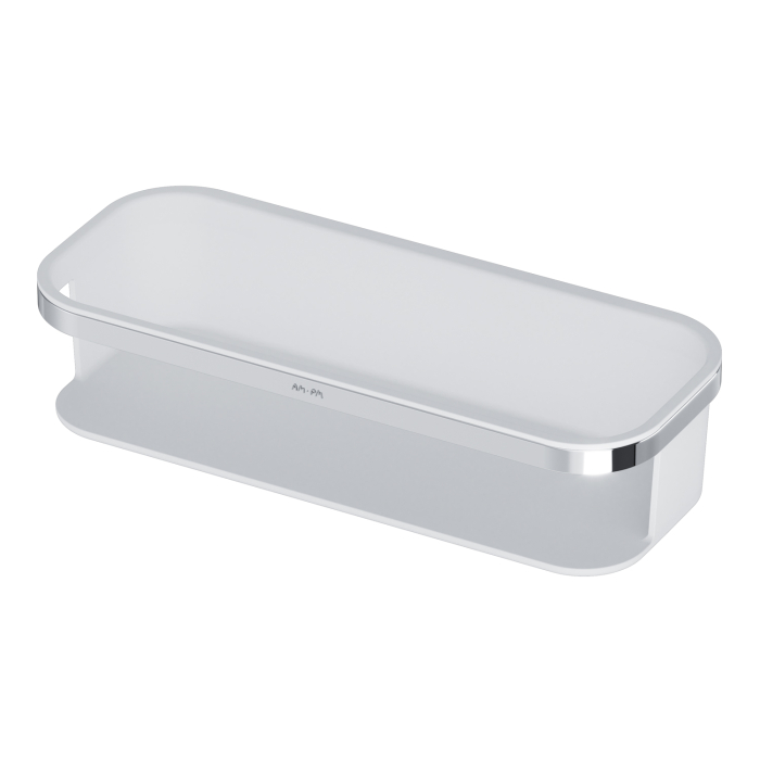 Etajera baie din metal si plastic AM.PM Func A8F53100, finisaj alb + cromat, un raft [5]