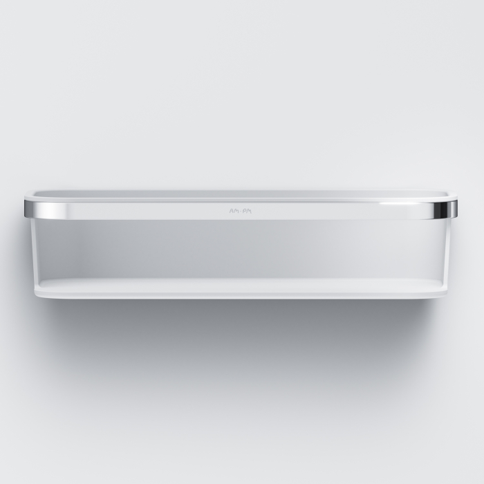 Etajera baie din metal si plastic AM.PM Func A8F53100, finisaj alb + cromat, un raft [3]