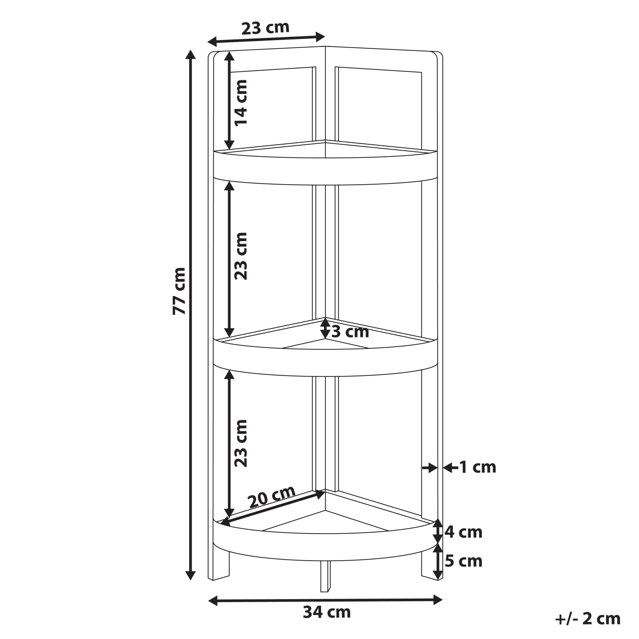 Corner shelf ILLAMPU Bamboo wood Light brown [3]