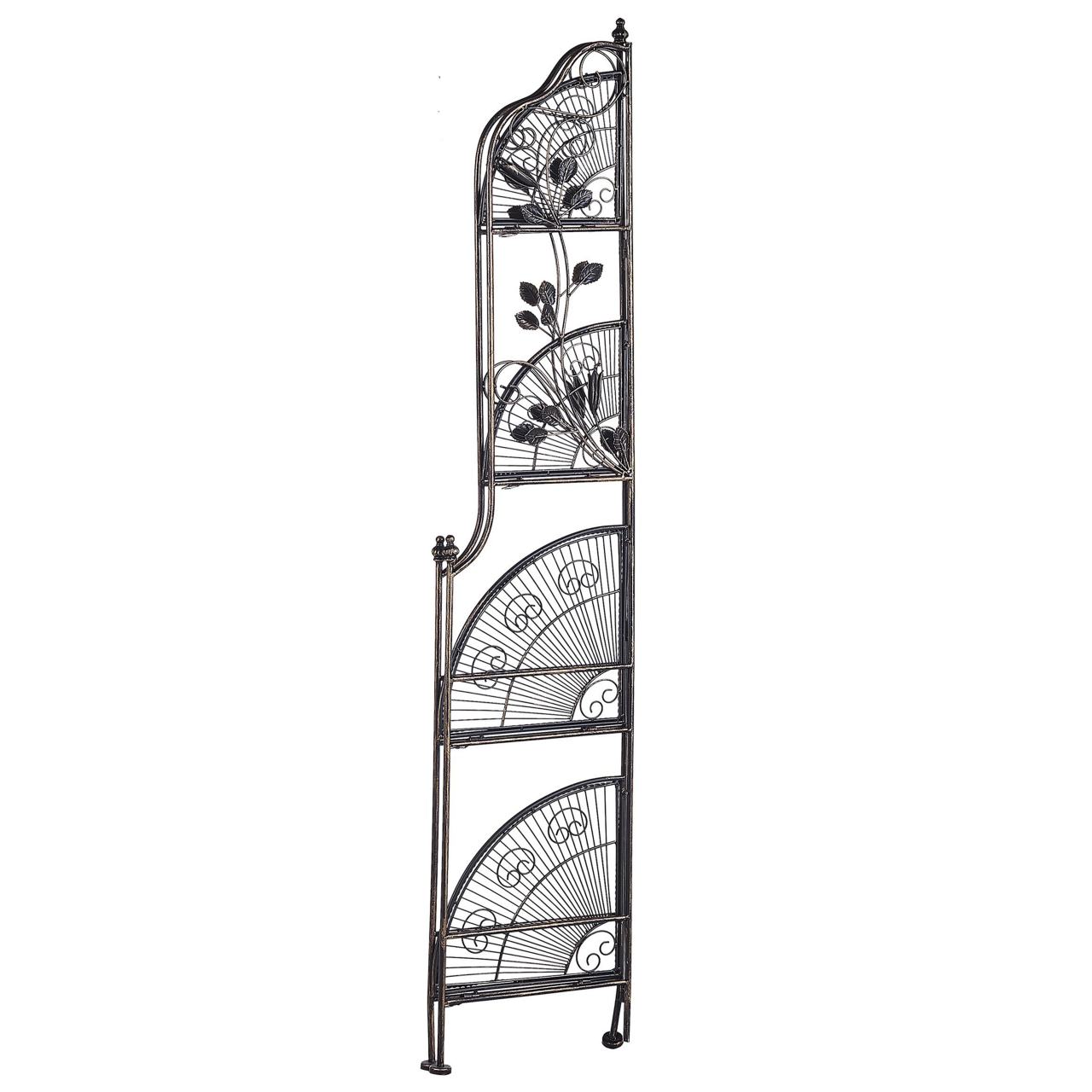 Etajeră de colț SIDERNO Metal 35 cm 35 cm Negru [5]