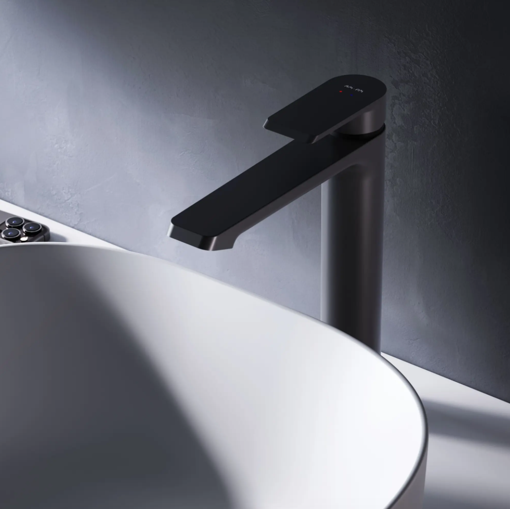 Flash Baterie monocomandă înaltă lavoar, negru mat [2]