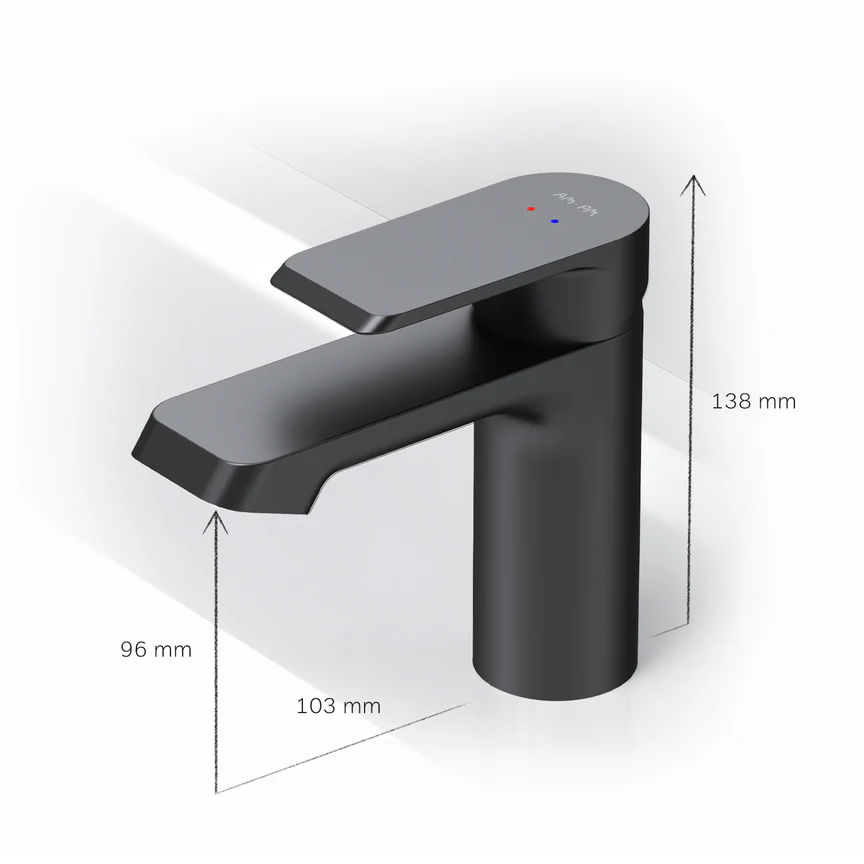 Flash Baterie monocomandă lavoar, negru mat [4]