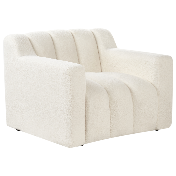 Fotoliu AGERUP Boucle Alb-murdar [4]