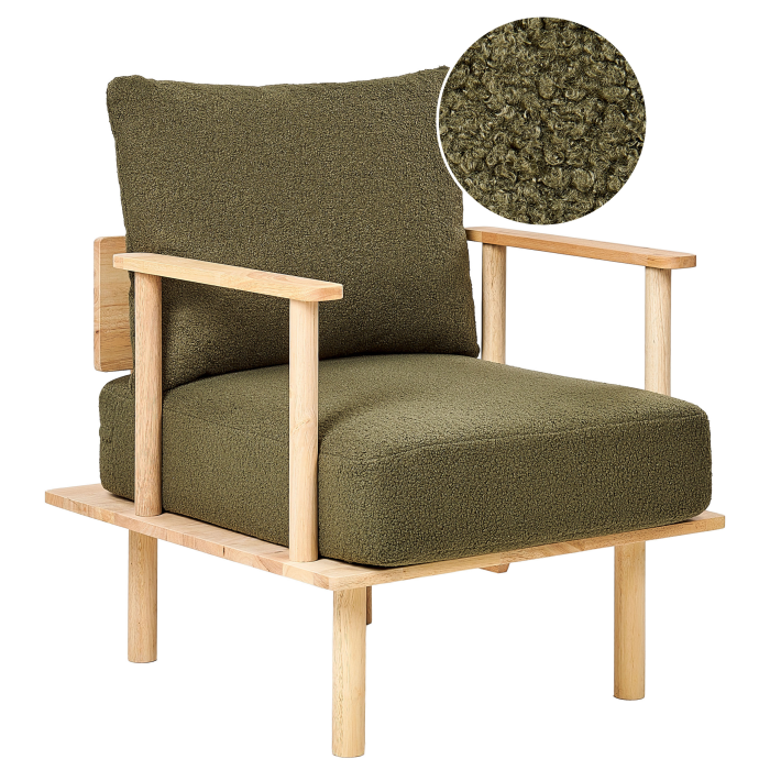 Fotoliu ASKER Boucle Verde închis [2]