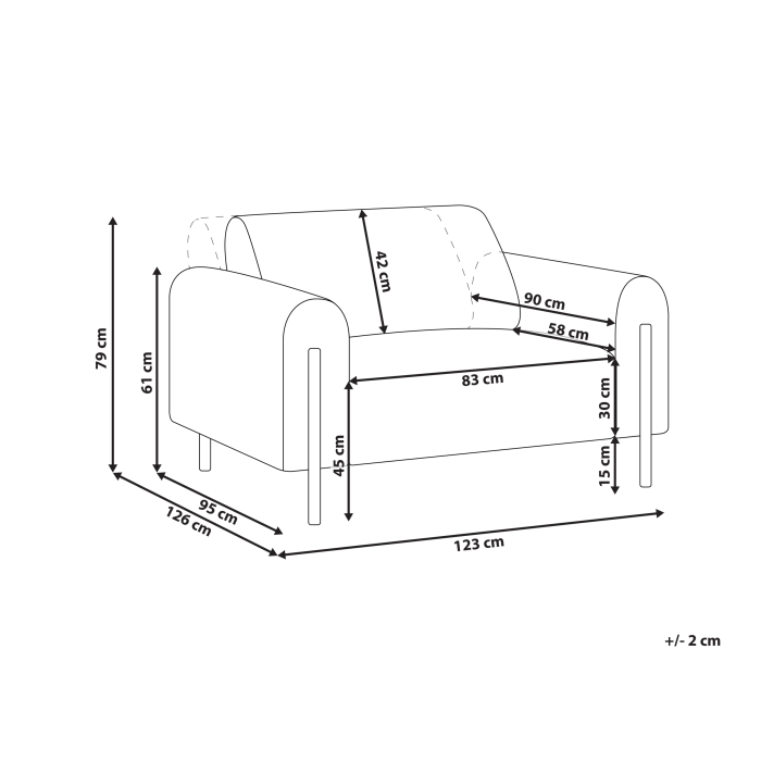 ASKIM Boucle armchair White [3]