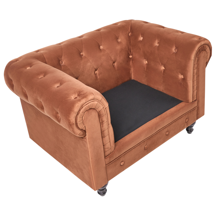 Fotoliu CHESTERFIELD Catifea Maro auriu [6]