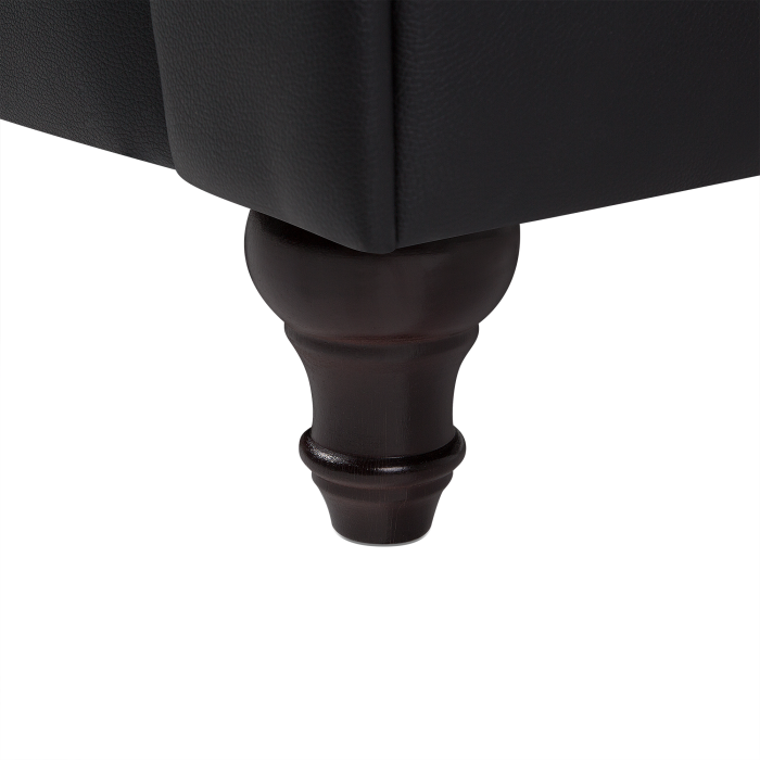 Fotoliu CHESTERFIELD Piele ecologică Negru [9]