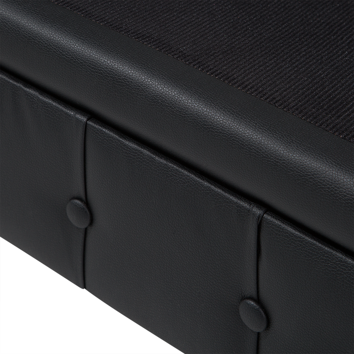 Fotoliu CHESTERFIELD Piele ecologică Negru [8]