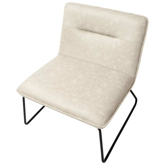 Fotoliu COTULLA Piele ecologică Bej deschis [6]