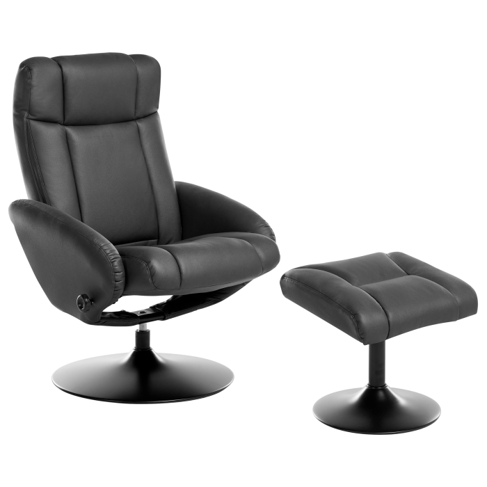 Recliner armchair APATE Eco-leather Black [2]