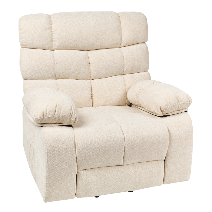 Fotoliu cu recliner electric ARES Suport pentru picioare retractabil  Bej deschis [5]