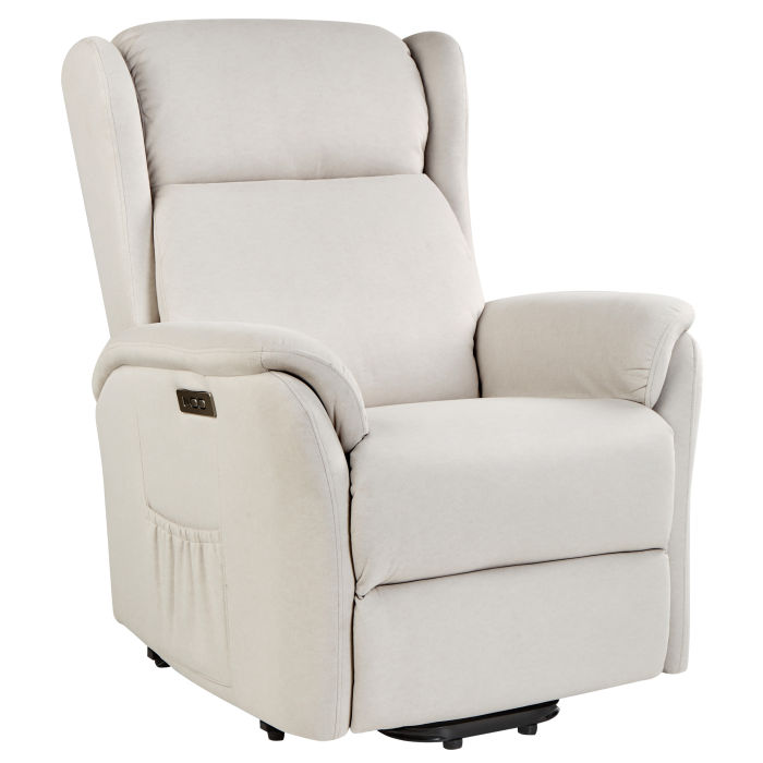 Fotoliu cu recliner electric ELEGY Suport pentru picioare retractabil  Bej deschis [2]