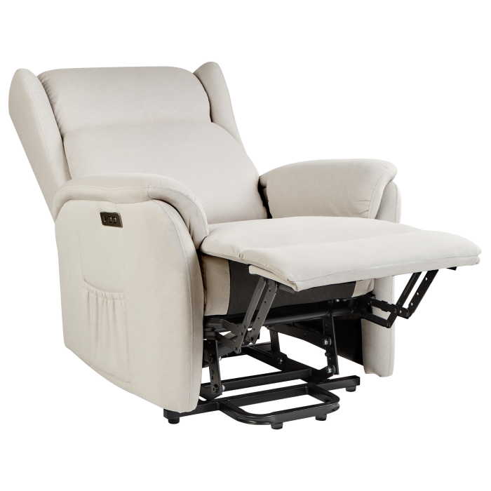 Fotoliu cu recliner electric ELEGY Suport pentru picioare retractabil  Bej deschis [4]