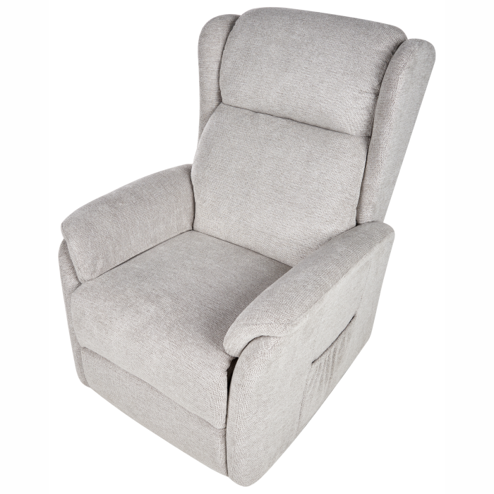 ELEGY Electric Recliner Armchair Retractable Footrest Light Grey [7]