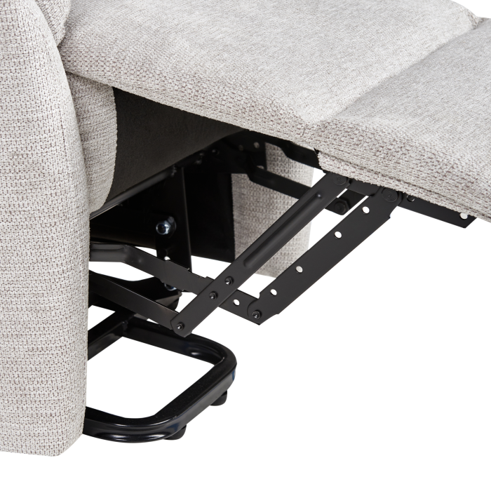 ELEGY Electric Recliner Armchair Retractable Footrest Light Grey [8]