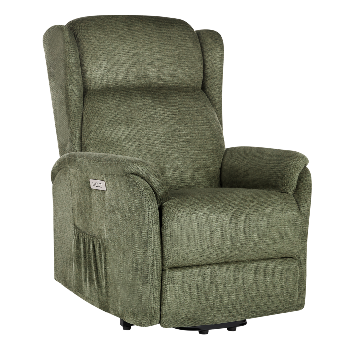 ELEGY Electric Recliner Armchair Retractable Footrest Green [2]