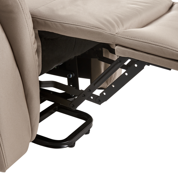 Set of 2 GLORIE electric recliner armchair with massage function Eco-leather Taupe [9]