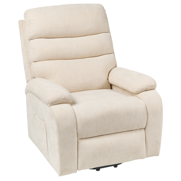 Fotoliu cu recliner electric RISE Suport pentru picioare retractabil  Bej deschis [6]