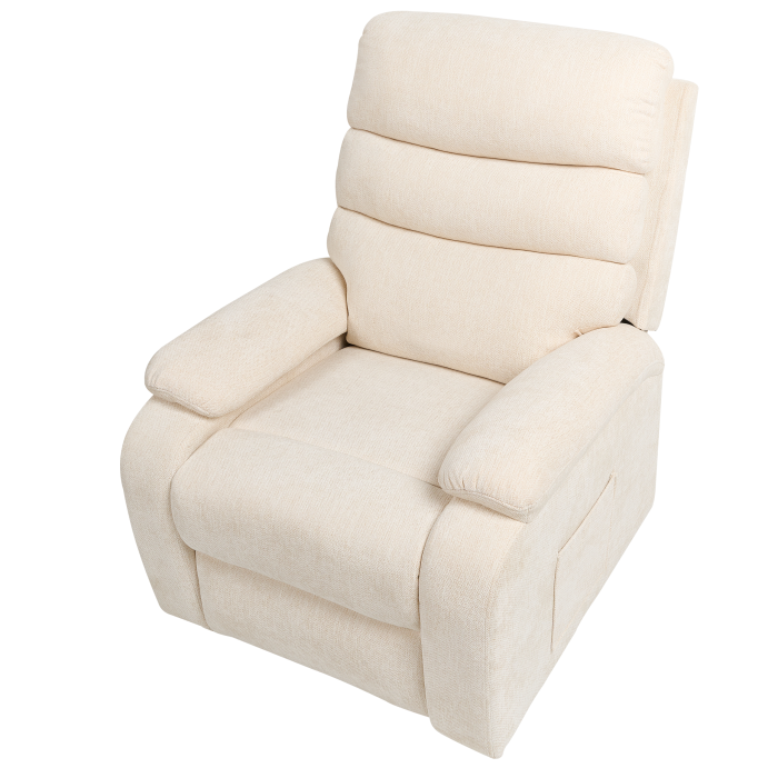Fotoliu cu recliner electric RISE Suport pentru picioare retractabil  Bej deschis [8]