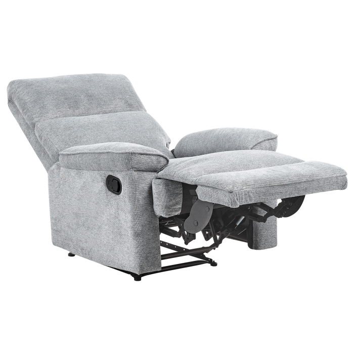 Recliner armchair EVERTON Retractable footrest Grey [4]