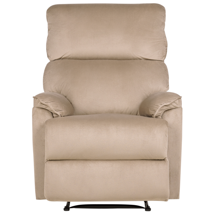 Recliner armchair EVERTON Retractable footrest Light Brown [4]