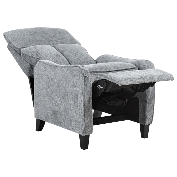 ROYSTON recliner armchair Retractable footrest Grey [4]