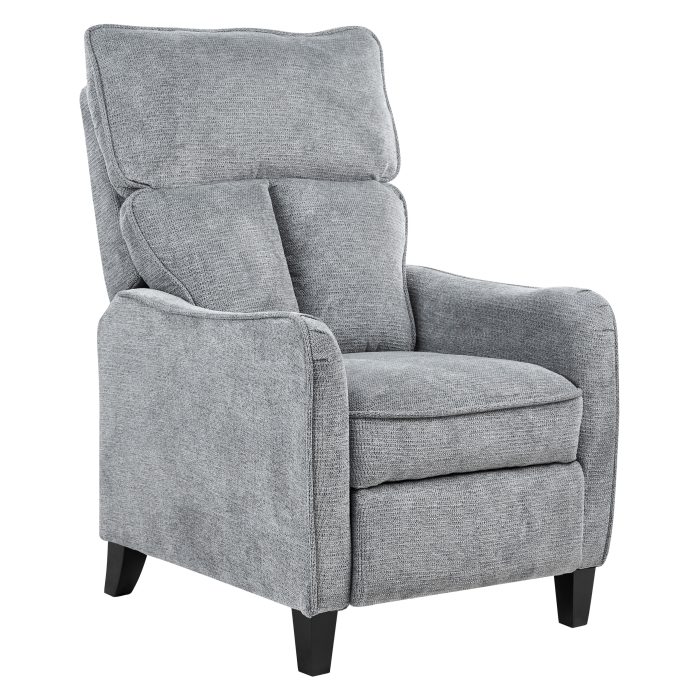 ROYSTON recliner armchair Retractable footrest Grey [2]