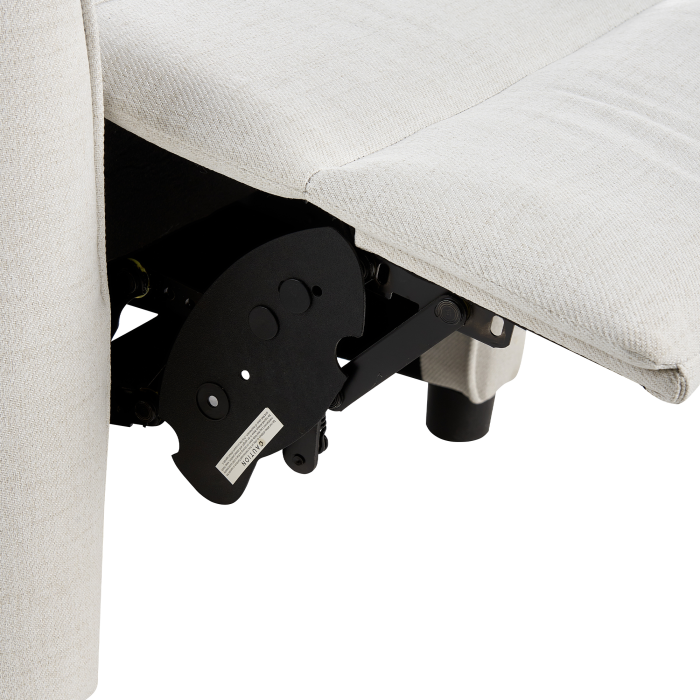 Fotoliu cu recliner SANDE Suport pentru picioare retractabil  Alb-murdar [8]