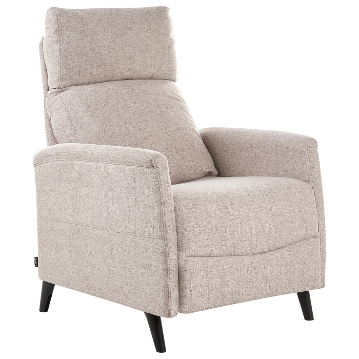 Fotoliu cu recliner SELVIK Suport pentru picioare retractabil  Taupe [2]